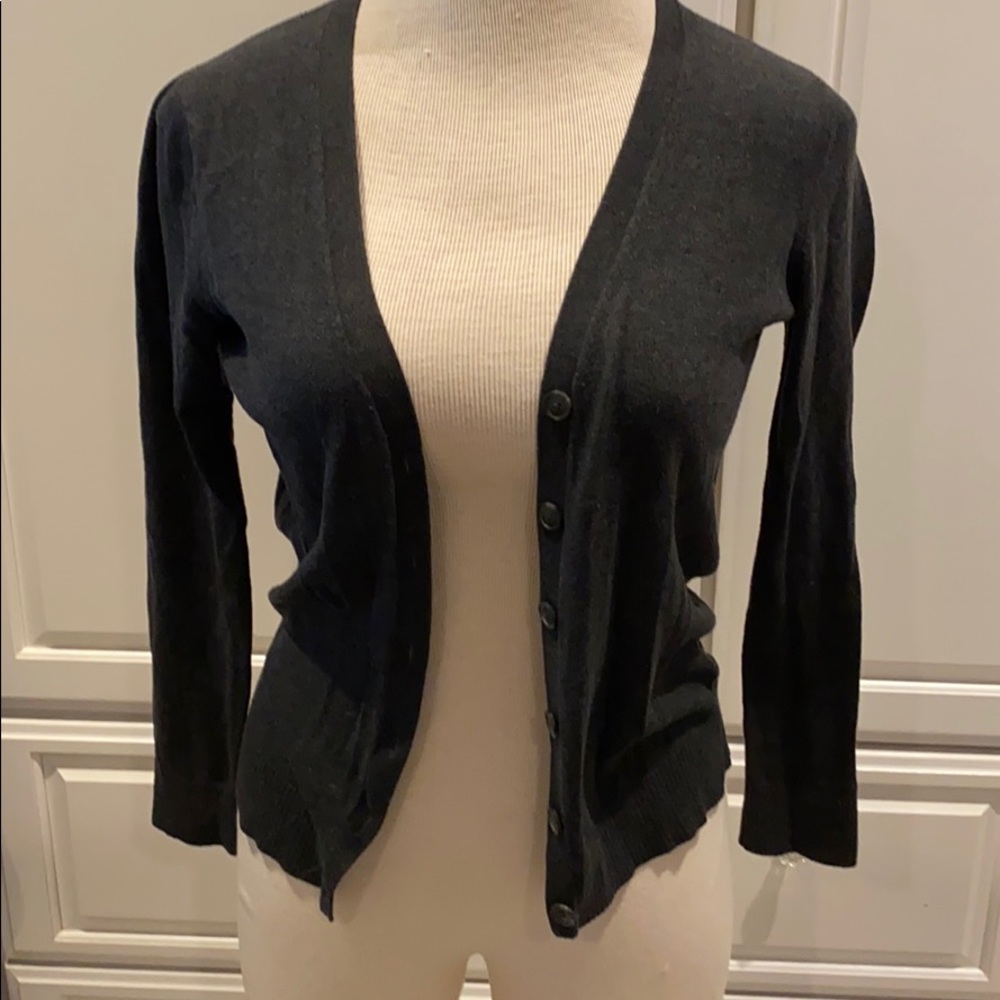 Gray cardigan